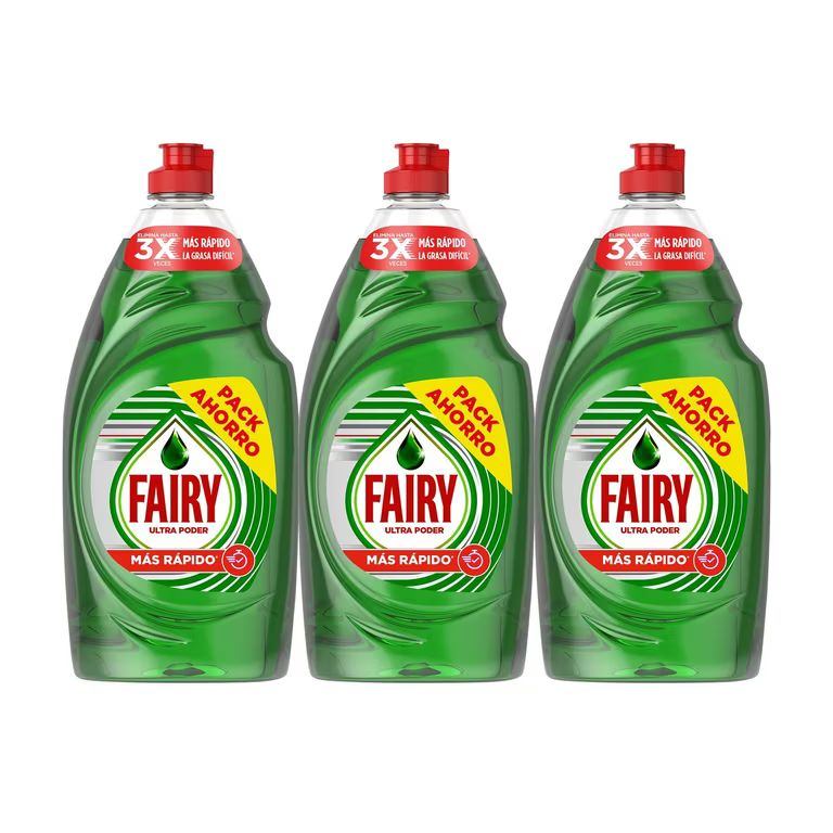 Imagen relacionada con Fairy Ultra Poder Original Líquido Lavavajillas 3x900ML Fórmula Efectiva Que Deja Los Platos Relucientes