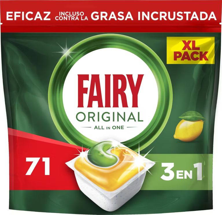 Fairy TodoEn1 Lavavajillas Limón 71 Cápsulas