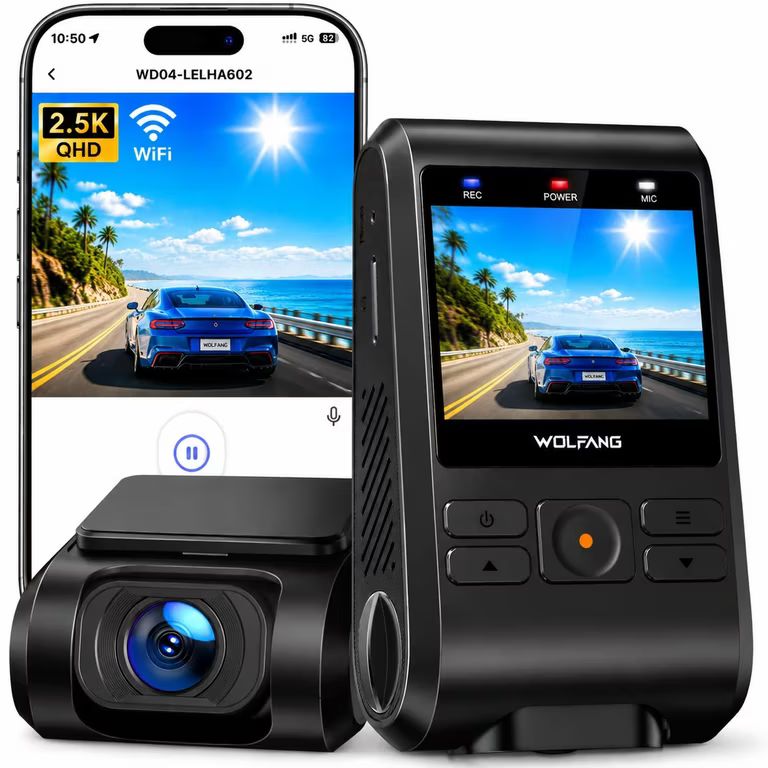 Imagen relacionada con Cámara de Coche 2.5K FHD - Dashcam de Doble Lente 170º Gran Angular - Monitor de Aparcamiento 24H - Grabación en Bucle y Sensor G
