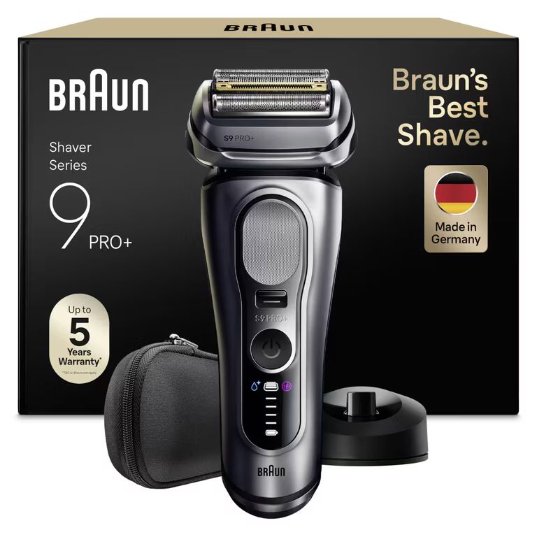 Imagen relacionada con Braun Series 9 Pro+ Afeitadora Eléctrica Hombre, 9617si, Plata | Máquina de Afeitar Barba con Tecnología 5+1,Resistente al Agua, Inalámbrica