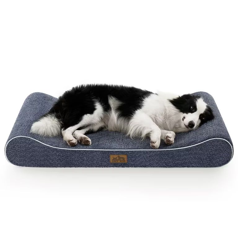 Imagen relacionada con COZY KISS Cama Perro Lavable Impermeable 114x76cm para Perro Grande, Azul