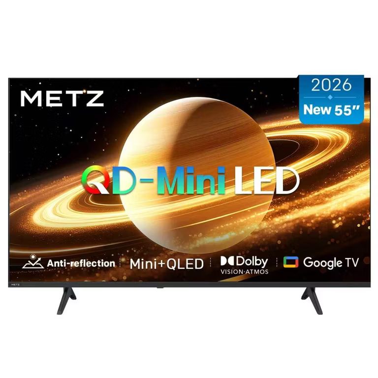 Imagen relacionada con Metz TV 55 pulgadas （139 cm ）4K QLED Mini LED Smart TV HDR 10+ MEMC Pantalla mate antirreflejos with Chromecast Google TV