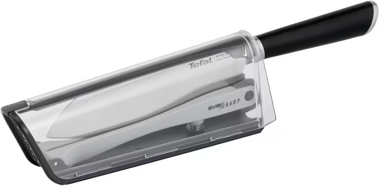Imagen relacionada con Tefal Ever Sharp - Cuchillo cocina Santoku de 16,5 cm y funda afilador