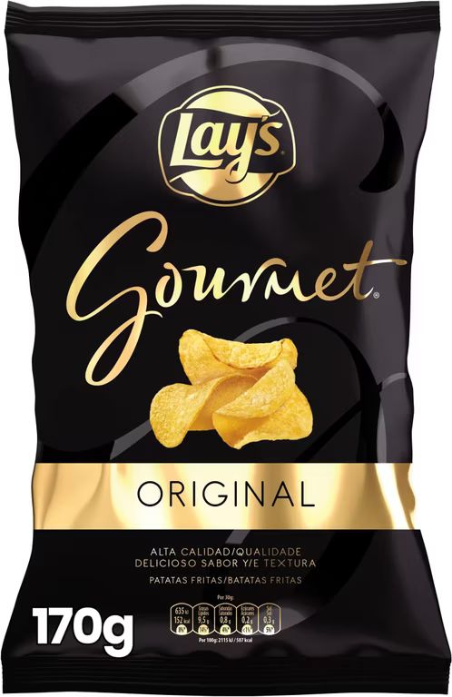 Imagen relacionada con Lay's Gourmet Patatas Fritas con Sal, 170g, Sabor Salado Paquete de 5, 5 paquetes
