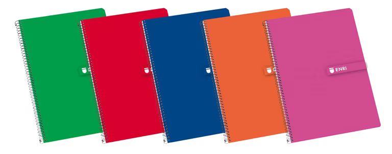 Cuadernos Enri A4: Tapa Dura, 80 Hojas, Pack 5 Libretas