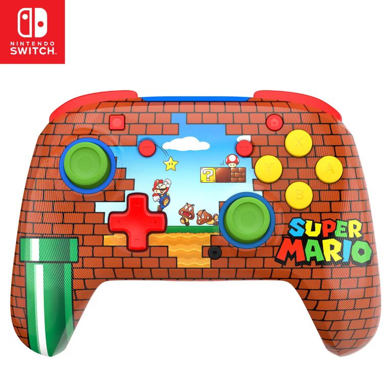 Imagen relacionada con Turtle Beach Rematch Mario Bricks Mando de juego inalámbrico para Nintendo Switch, también 2 (El botón C no está en este controlador