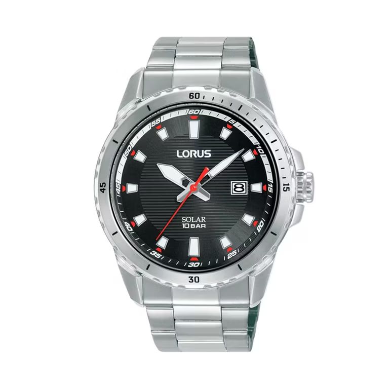 Imagen relacionada con Reloj Solar Lorus (Seiko Watch Corp) Plata/Negro