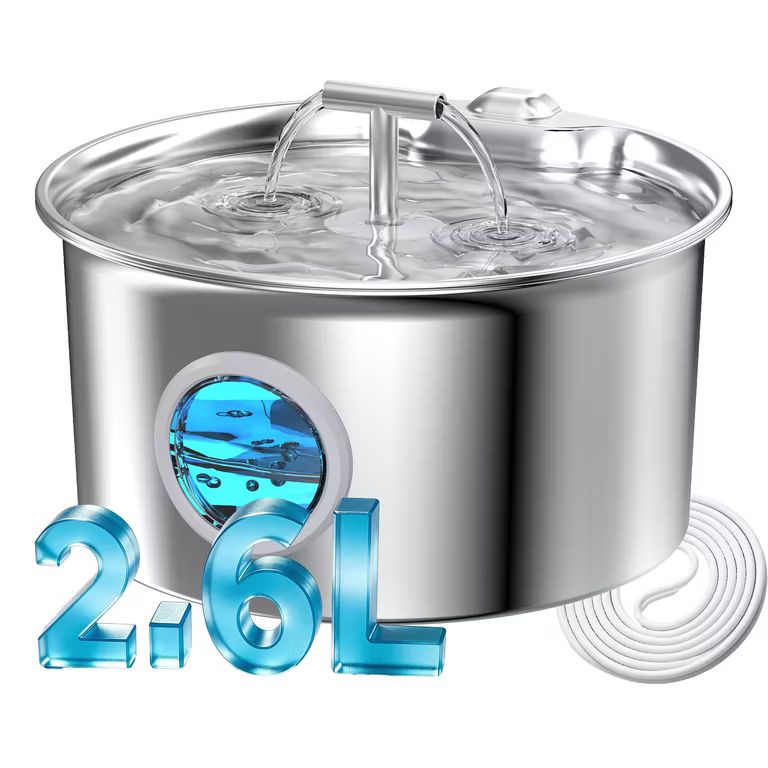 Imagen relacionada con Fuente de Agua para Gatos de Acero Inoxidable: Fuente de Agua para Gatos