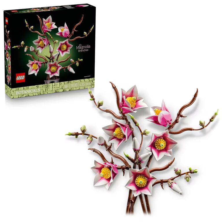 Imagen relacionada con LEGO Botanicals Ramas de Magnolia - Maqueta para Adultos de Ramo de Flores Artificiales - 5 Magnolias para la Decoración Floral del Salón.