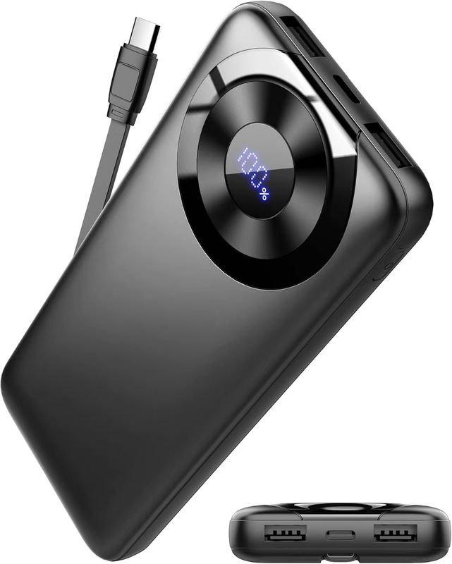 Imagen relacionada con 2026 Power Bank Fast Charging,Bateria Externa Carga Rapida 10000mAh 22.5W Cargador Portatil con Entrada y Salida USB C, Patalla LED para iPhone 17/16/15/14 Air Pro MAX Plus Mini, para Samsung Android