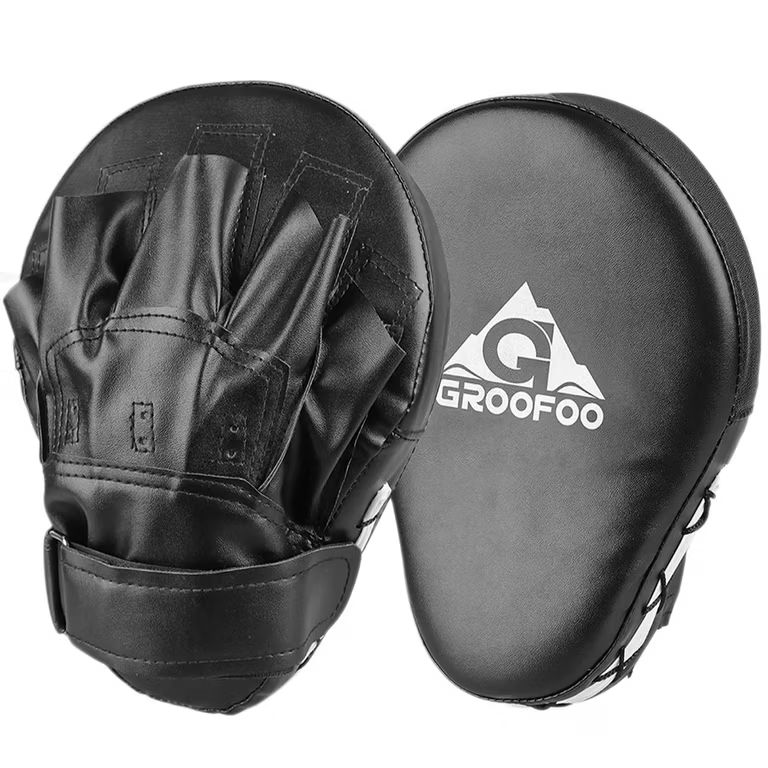 Imagen relacionada con GROOFOO 1 par Almohadillas de Boxeo, Almohadillas de Entrenamiento de Cuero PU para Niños y Adultos MMA, Muay Thai, Karate, Dojo, Taekwondo.