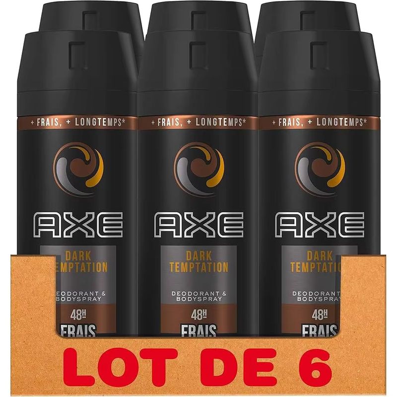 Imagen relacionada con 6x Pack 6x150ml - AXE Desodorante Hombre DARK TEMTATION Spray 48h