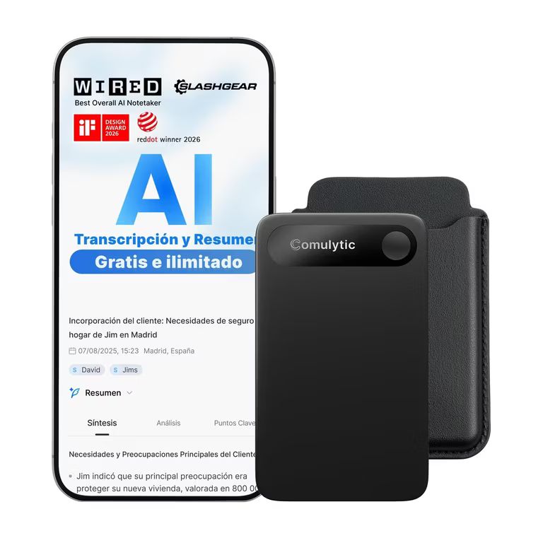 Imagen relacionada con Comulytic Note Pro Grabadora de Voz IA Transcripción y Resúmenes Ilimitados