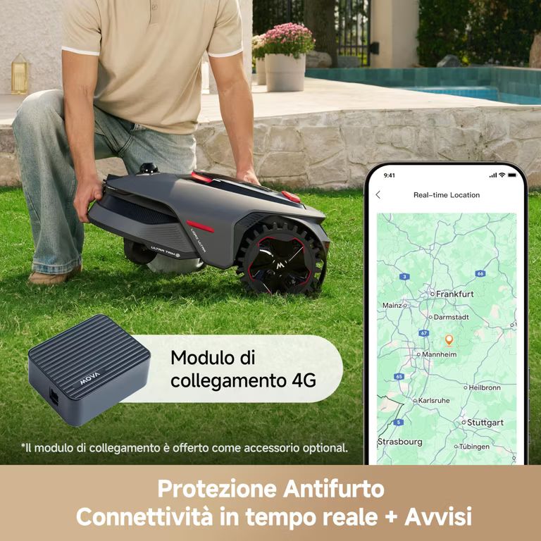 Imagen relacionada con MOVA LiDAX Ultra LiDAR 3D de 360°y visión con IA, corta a menos de 5cm de los bordes, en terrenos complejos, rutas eficientes en forma de U