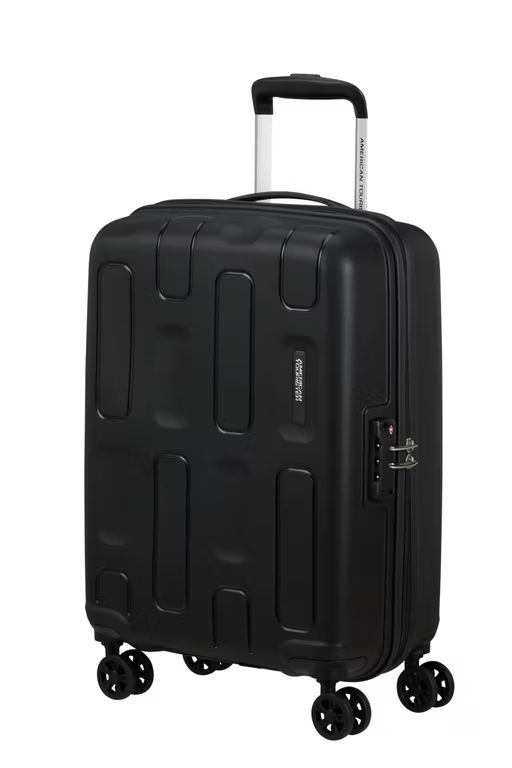 Imagen relacionada con American Tourister Ellipso - Maleta de Mano 55x40x20 cm,Trolley Cabina Rígido,Compatible Ryanair/EasyJet, Ligero, 2.10 KG - 32L-Negro(Black)