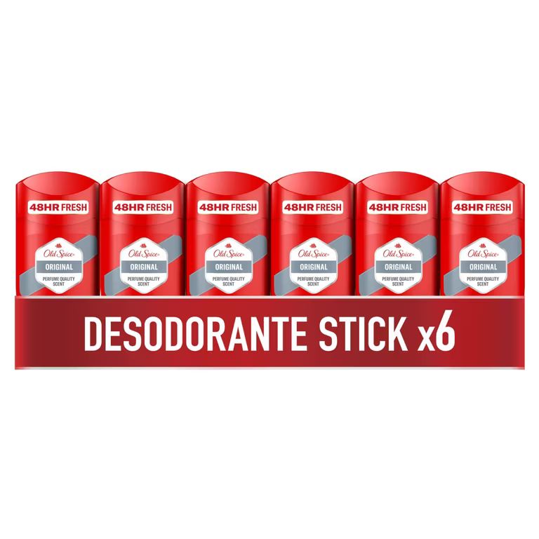 Imagen relacionada con Old Spice Original Desodorante en Barra para Hombre Sin Aluminio, 6 x 50ml.