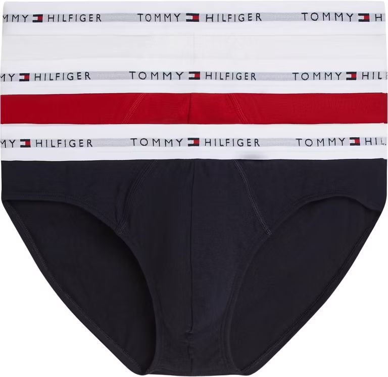 Imagen relacionada con Pack de 3 Calzoncillos Slip Tommy Hilfiger Hip Briefs para Hombre (Algodón Elástico , Tallas S, L - 19€ y XL - 18,08€)