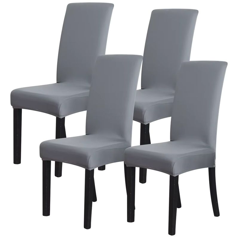 Imagen relacionada con 4x 4/6 piezas fundas para sillas de comedor fundas de sillas de LICRA para comedor Hotel banquete boda lavable