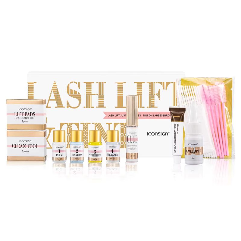 Imagen relacionada con ICONSIGN Kit de tinte y levantamiento de pestañas, tinte profesional para levantamiento de pestañas, laminación de cejas, tinte, herramientas de maquillaje de ojos