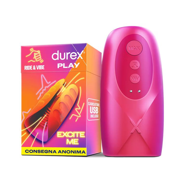 Imagen relacionada con Masturbador Masculino Motorizado Durex Ride & Vibe Con 3 Modos De Estimulación Y 7 Modos De Vibración Texturizado Y Estriado