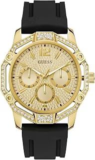 Imagen relacionada con Guess GW0954G2 - Reloj de Pulsera para Hombre con Fecha, circonita, Correa de Silicona, Cristal Mineral, 3 Bares, diámetro de la Caja: 46 mm