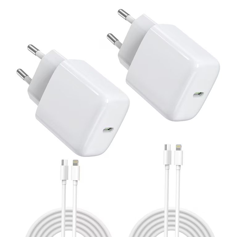 2 Pack Cargador USB-C 25W + Cable