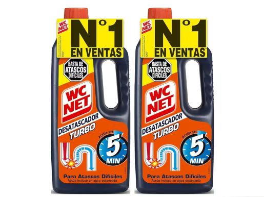 2 X Wc Net Desatascador Turbo 1L