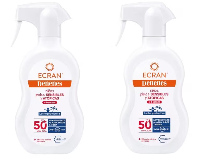 Imagen relacionada con 2X Ecran Denenes Pieles Sensibles y atópicas Protector Solar SPF 50+ 270ml