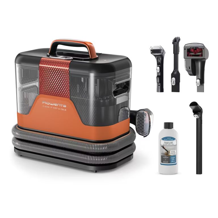 Imagen relacionada con Aspiradora Tapicerías Rowenta Clean It Hot & Cold 1150W por 169,99 € | PowerHeat 60 ºC, 13 kPa,5 accesorios