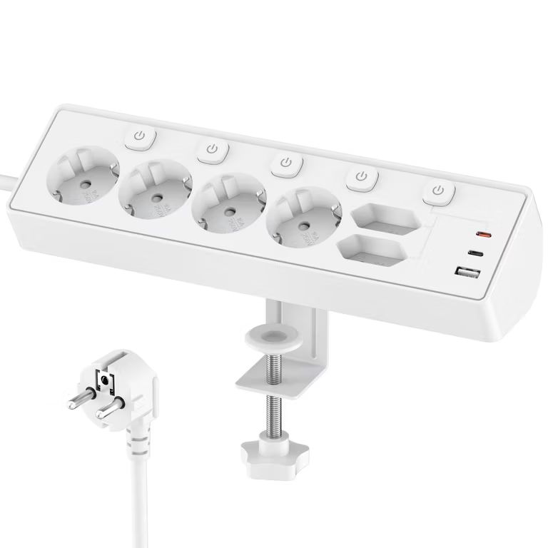 Imagen relacionada con 3M Regleta con USB, 6 tomas de corriente y 3 USB, PD 30 W regleta con protección contra sobrecarga, regleta eléctrica de 2 m con interruptor
