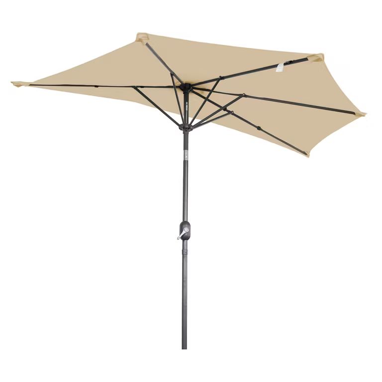 Imagen relacionada con Angel Living Half Circular Parasol, Sombrilla Semicircular 250cm de Acero