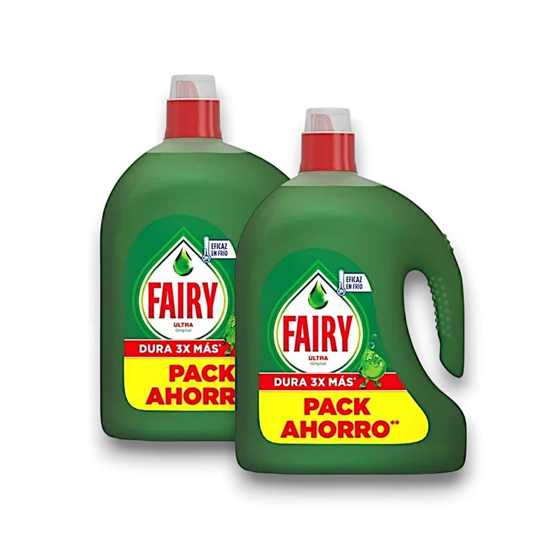 Imagen relacionada con 2x Fairy Ultra Original, Pack Ahorro x2 de 2500ml