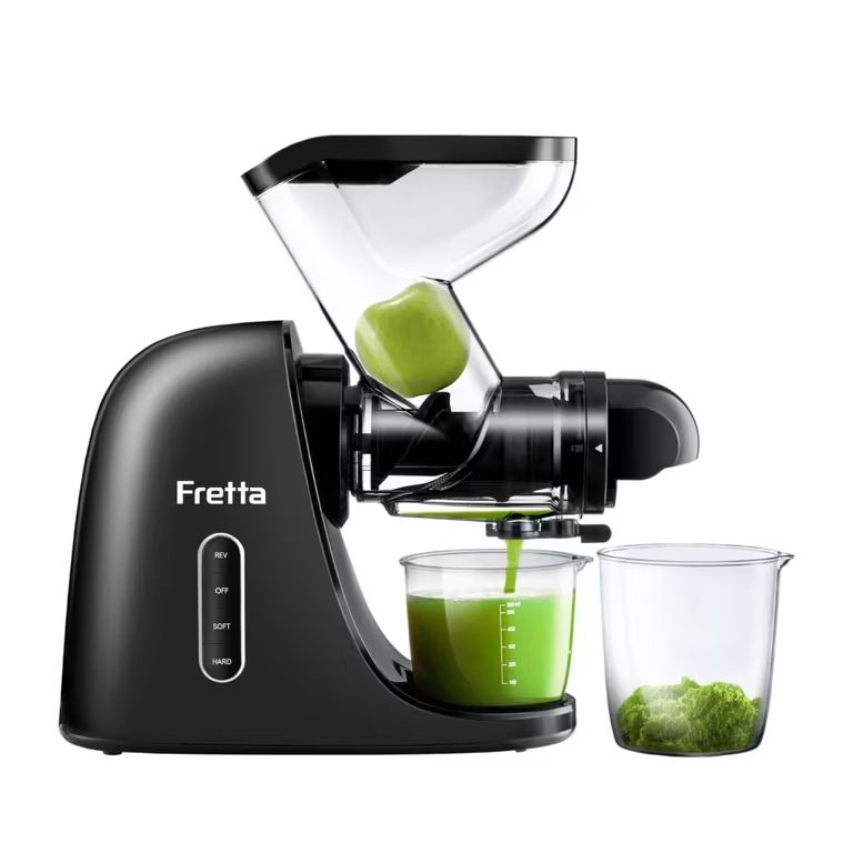 Imagen relacionada con Fretta Extractor de Zumo Prensado en Frío 76 mm, libre de BPA (Negro)