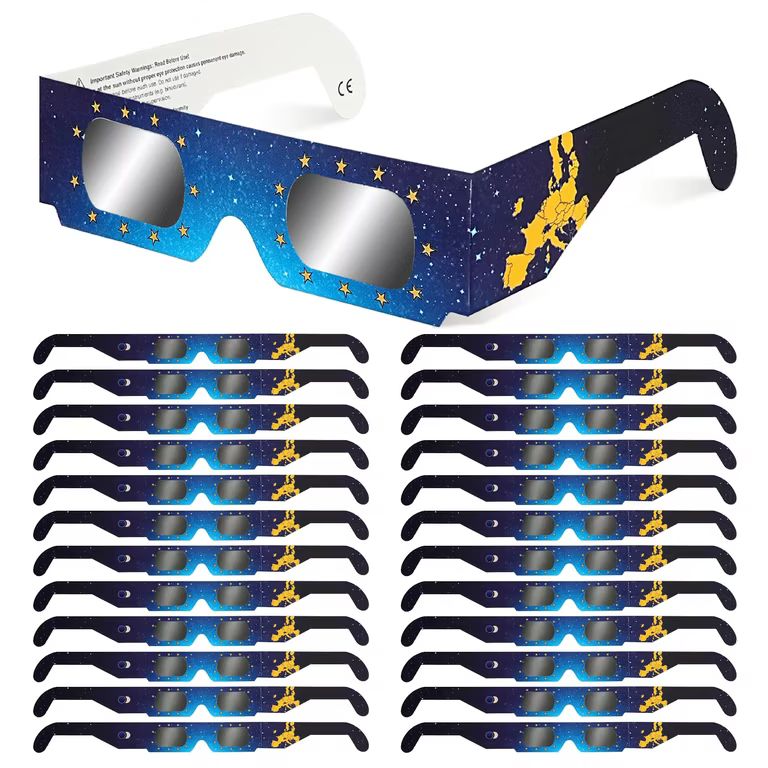 Imagen relacionada con 25 gafas QIWEI QW-SOZ1 para eclipse solar por 20,99 € | 0,84 €/ud · EN ISO 12312-2