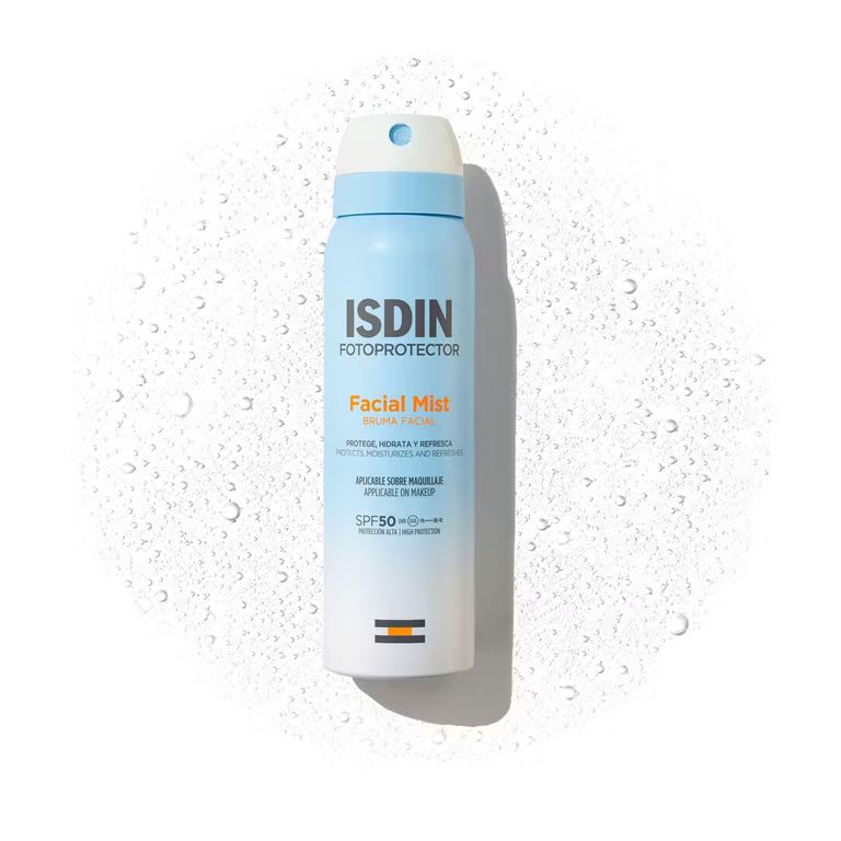 Imagen relacionada con ISDIN Fotoprotector Facial Mist SPF50, 100ml.