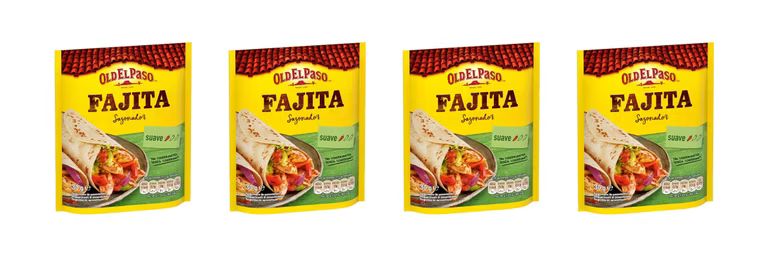 Imagen relacionada con Añadir 4 unidades. Old El Paso Sazonador para Fajitas en Polvo, Sabor Pimienta, Picante Suave, Sin Conservantes, Apto para Vegetarianos.