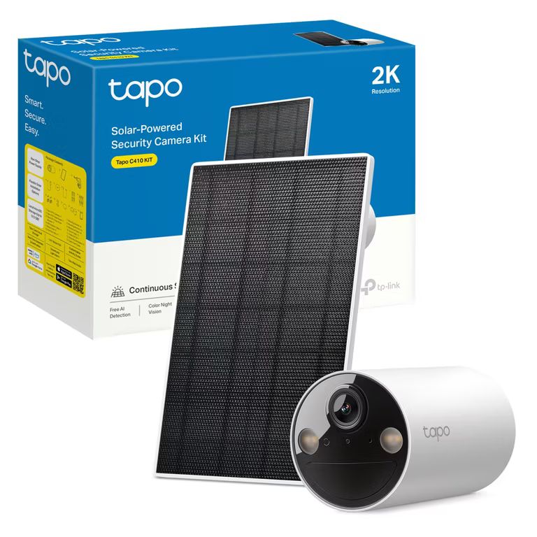 Imagen relacionada con Cámara de vigilancia exterior WiFi Tapo C410 Kit con panel solar