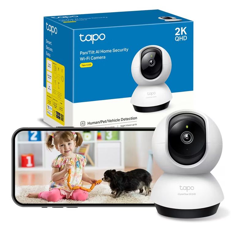 Imagen relacionada con Cámara de vigilancia Wi-Fi interior TP-Link Tapo C220 2K QHD