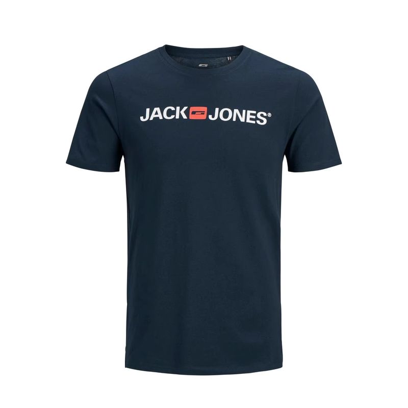 Imagen relacionada con Jack & Jones Hombre camiseta de algodón de 160 grs Logo CLASSICS estampado Moda Casual Informal, suave y cómoda REF 12137126
