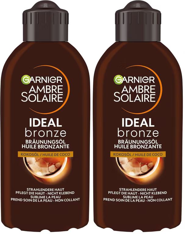 Imagen relacionada con Garnier Ambre Solaireideal bronze | Aceite Bronceador | Pack 2 × 200 ml