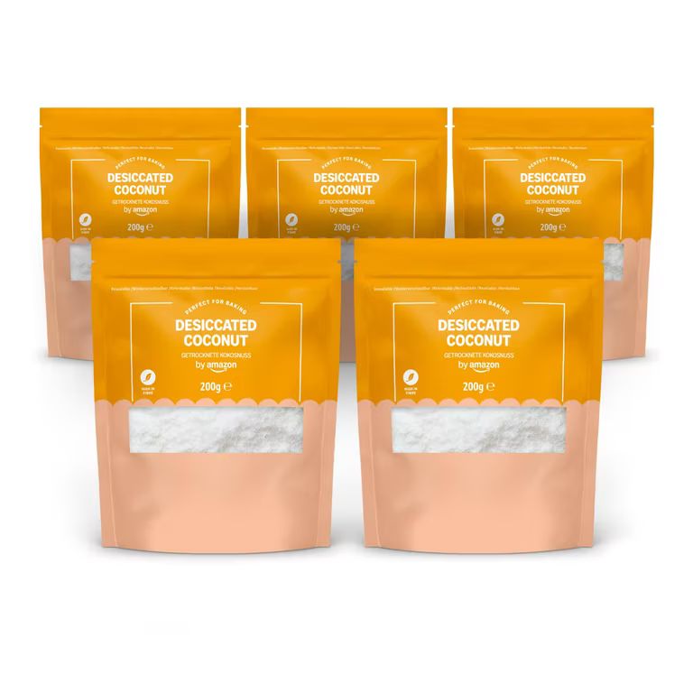 Imagen relacionada con Coco Desecado by Amazon | Pack 5 × 200 g | 1 kg