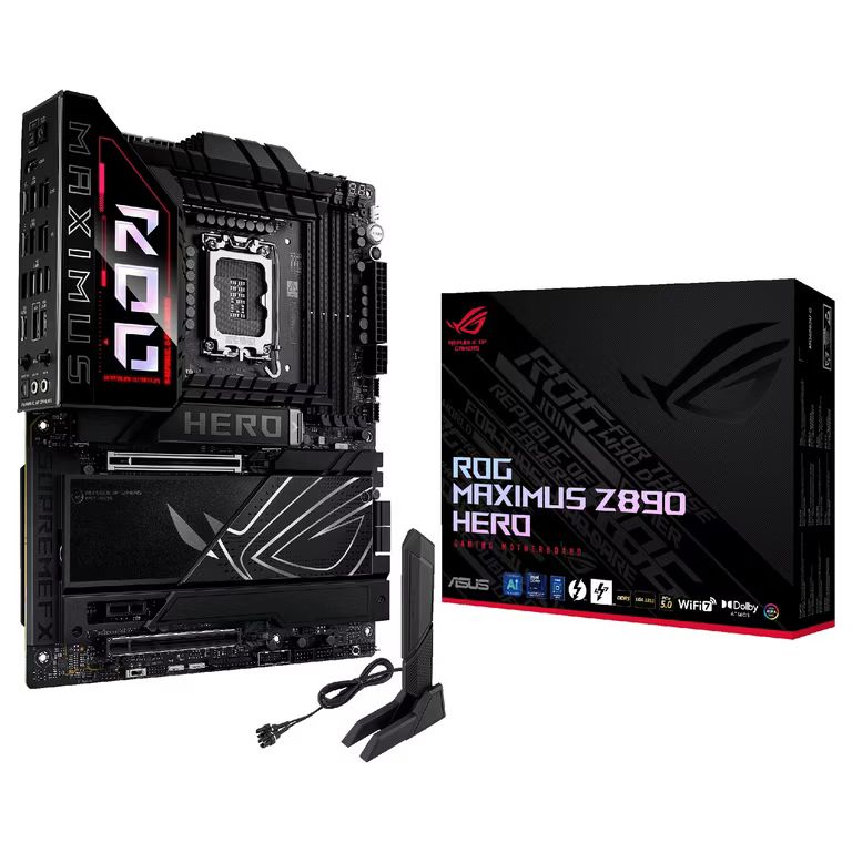 Imagen relacionada con Placa base ASUS ROG MAXIMUS Z890 HERO ATX (LGA 1851, 22 Fases 110A, 6x M.2, Wi-Fi 7, TB4) por 436€ [SOLO 3 UNIDADES] (POR AMAZON)