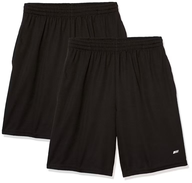Imagen relacionada con Amazon Essentials Pantalones Cortos Deportivos de Baloncesto - Pack de 2